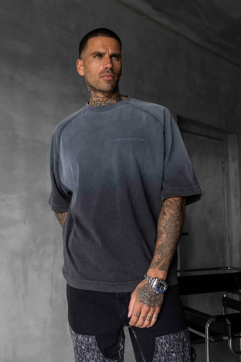 BLACK ISLAND PRINTED WASHED T-SHIRT ANTRA 1849