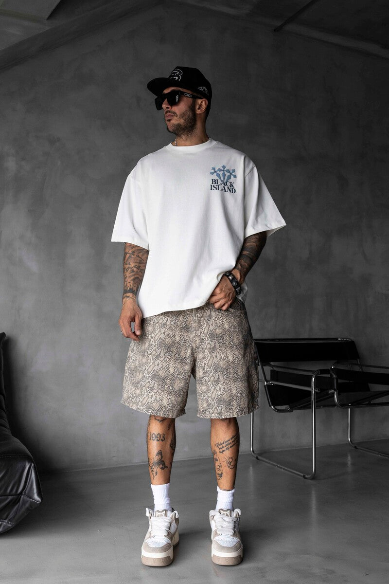 Black Island Printed Washed T-shirts 1868