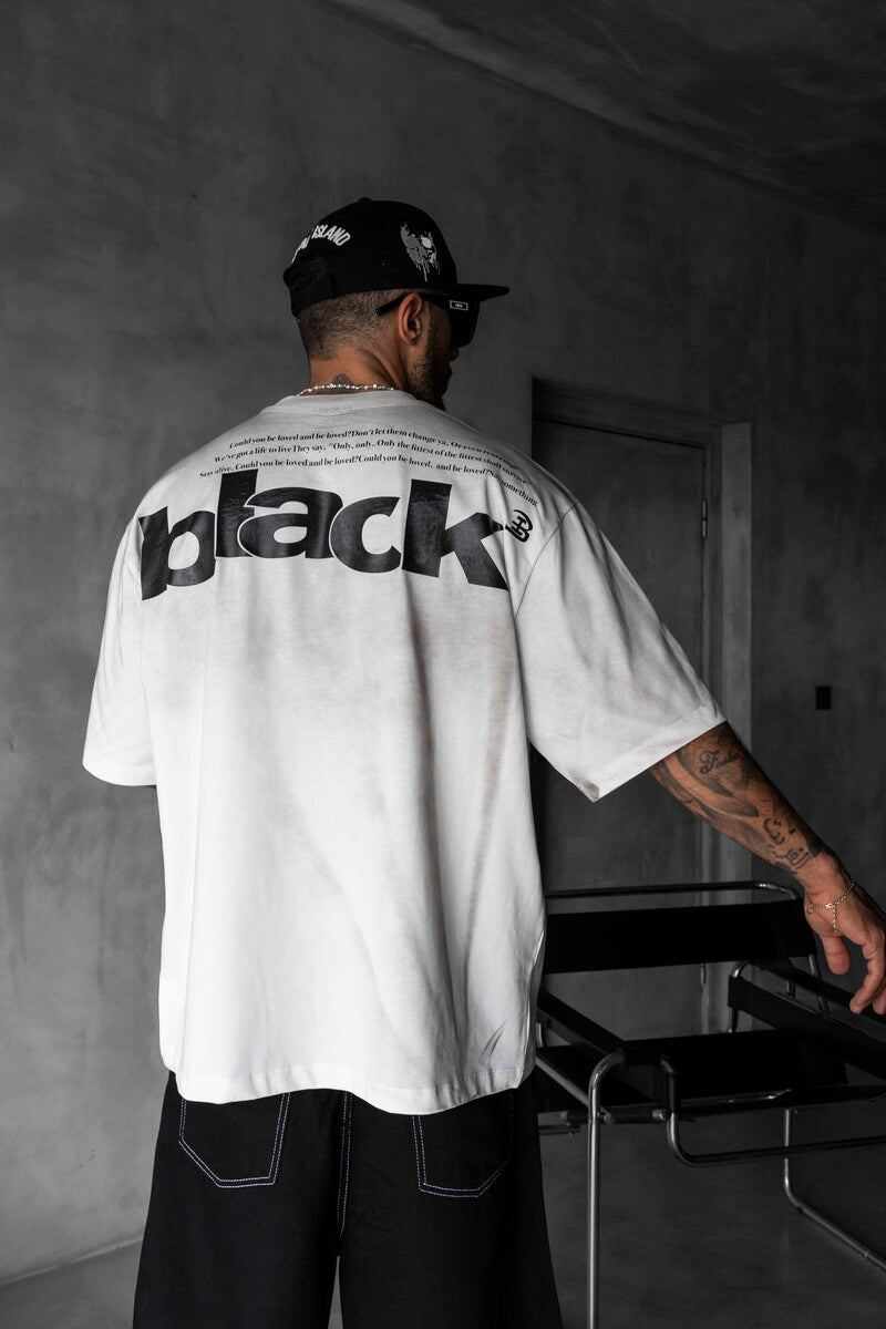 Black Island Printed White T-shirt 1898