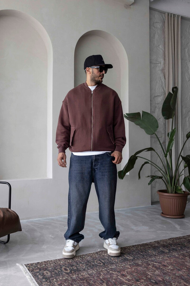 Black Island Red Zip Sweatshirt 1532