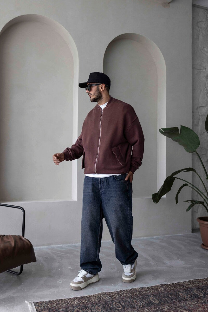 Black Island Red Zip Sweatshirt 1532