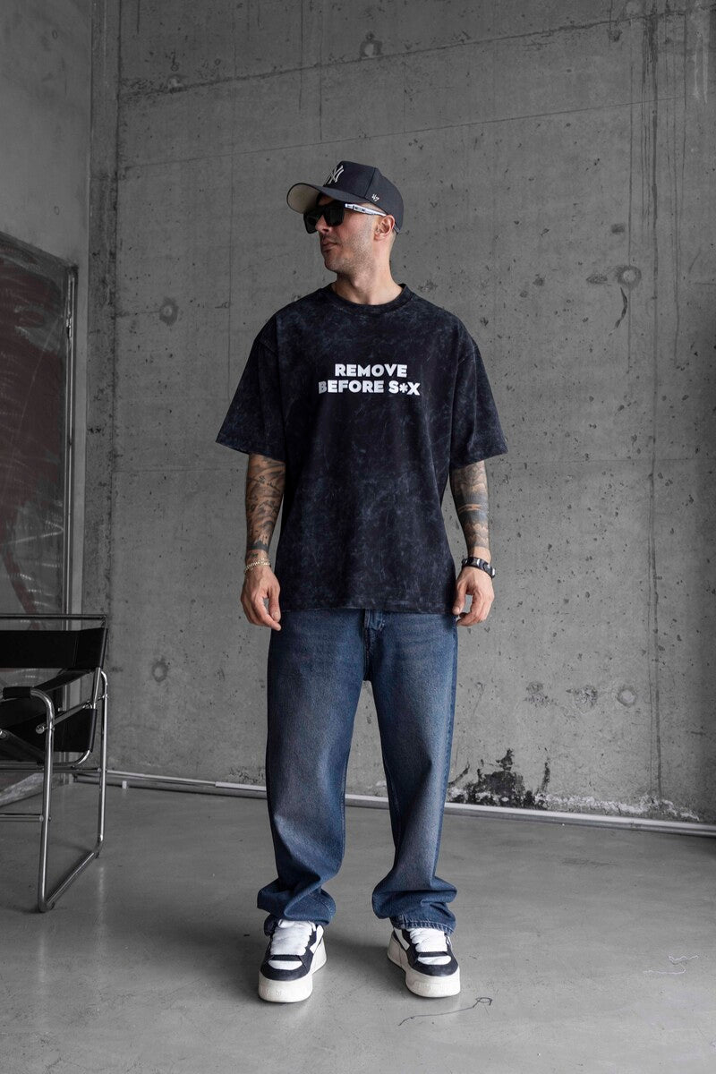 BLACK ISLAND WASHED T-SHIRT BLACK 1761
