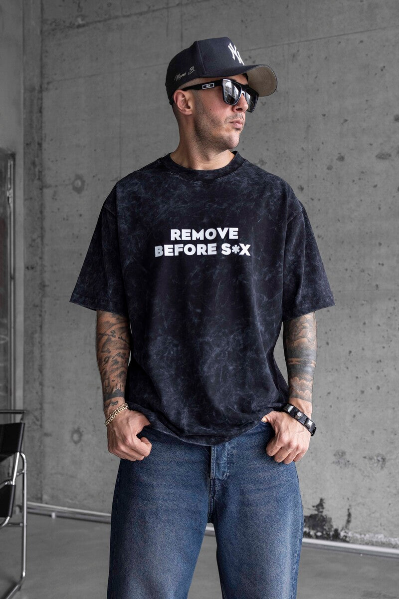 BLACK ISLAND WASHED T-SHIRT BLACK 1761