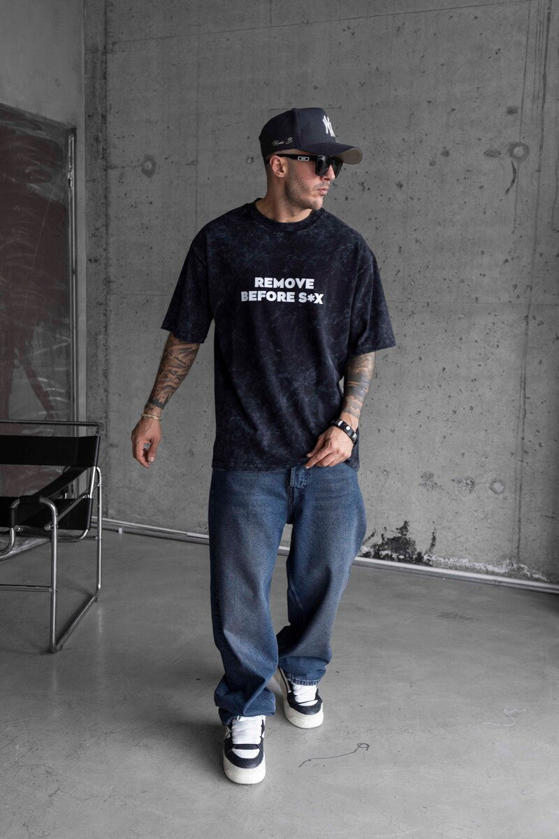 BLACK ISLAND WASHED T-SHIRT BLACK 1761