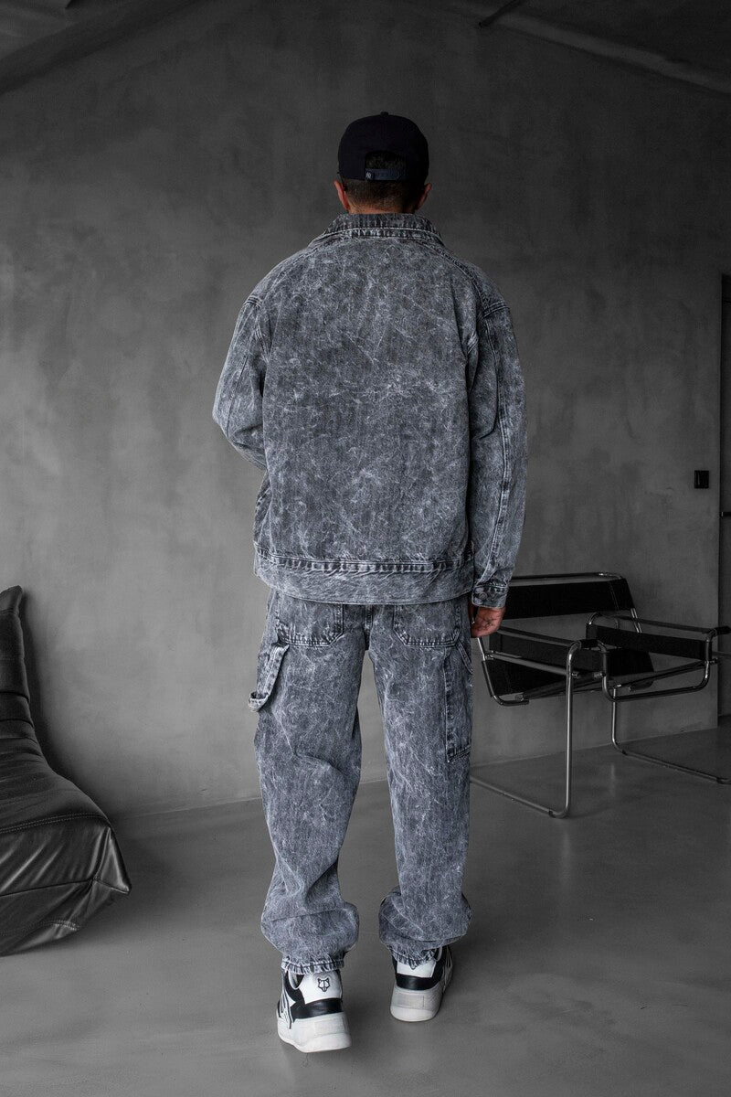 BLACK JEANS JACKET SETS 17071