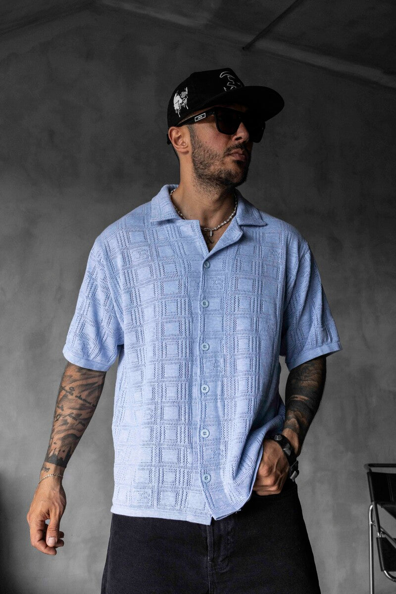 BLUE POLO COLLAR KNITWEAR 2632