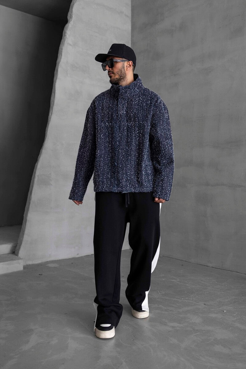 BLUE TEXTURED DENIM JACKET 16960