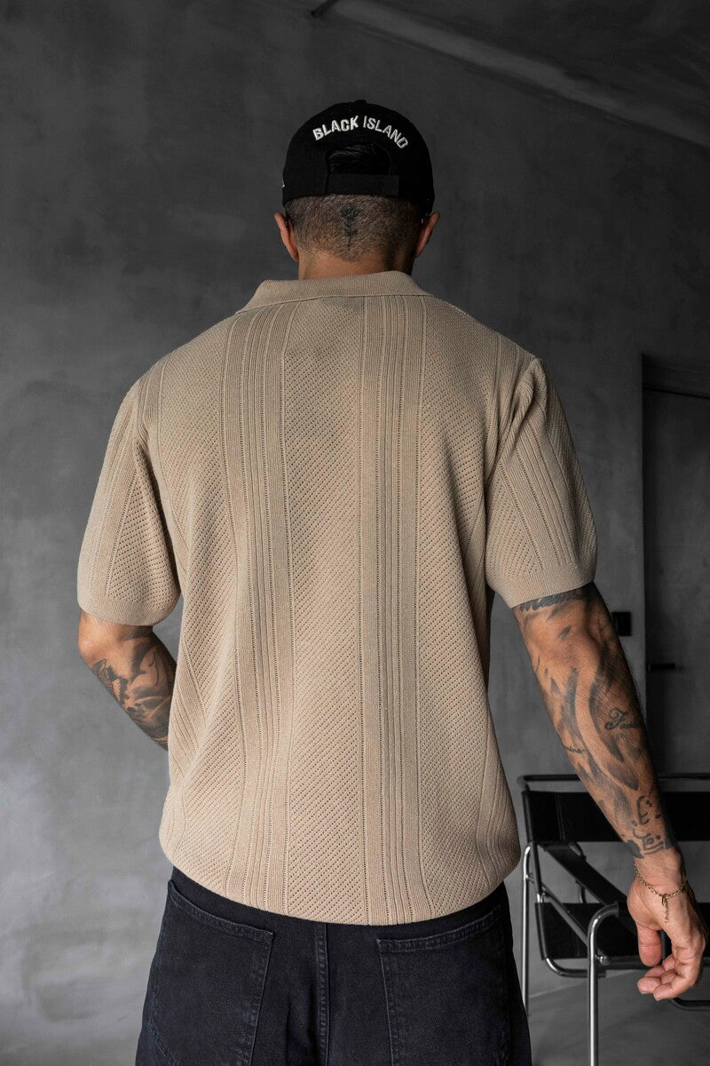 BROWN POLO COLLAR KNITWEAR 2624