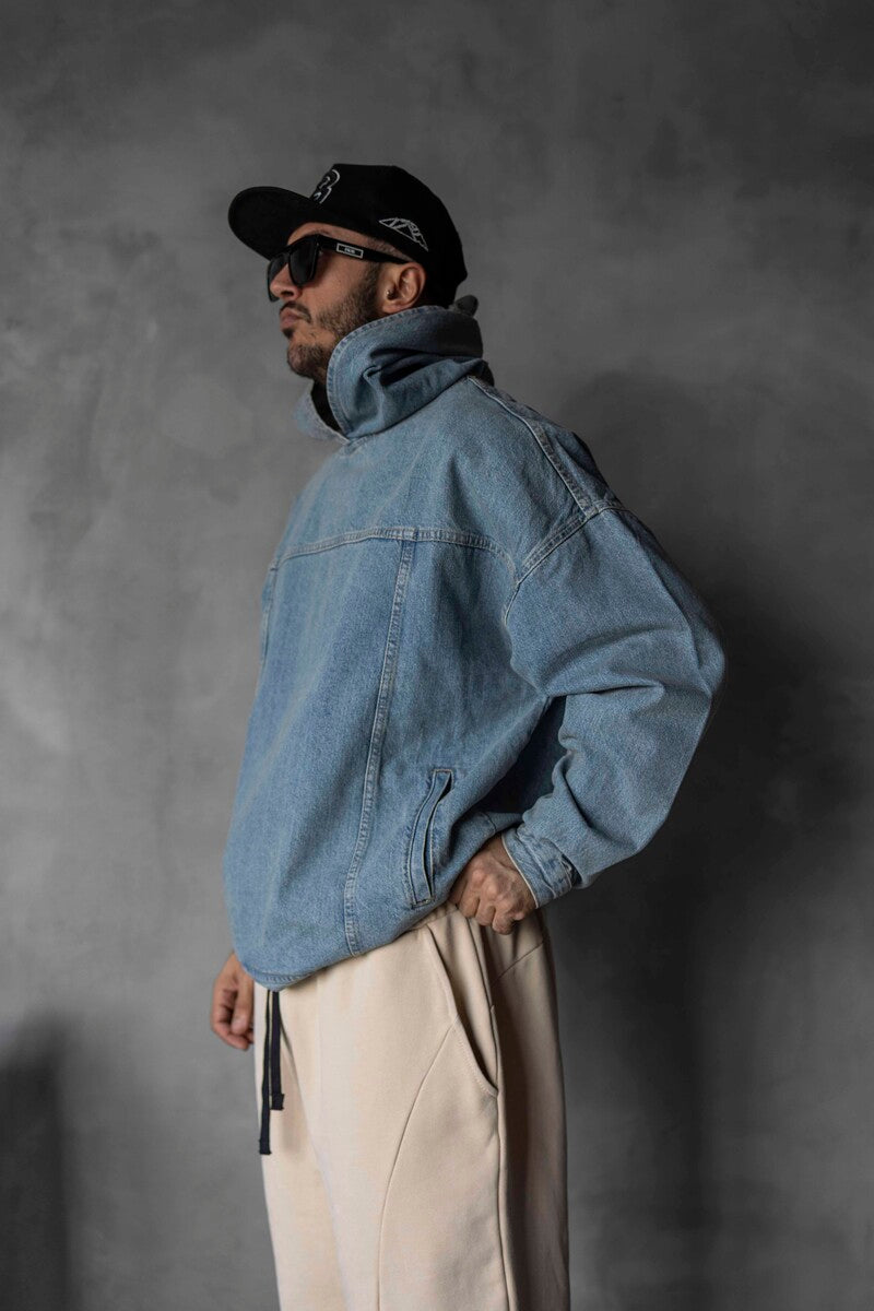 DENIM HOODIE BLUE 16618