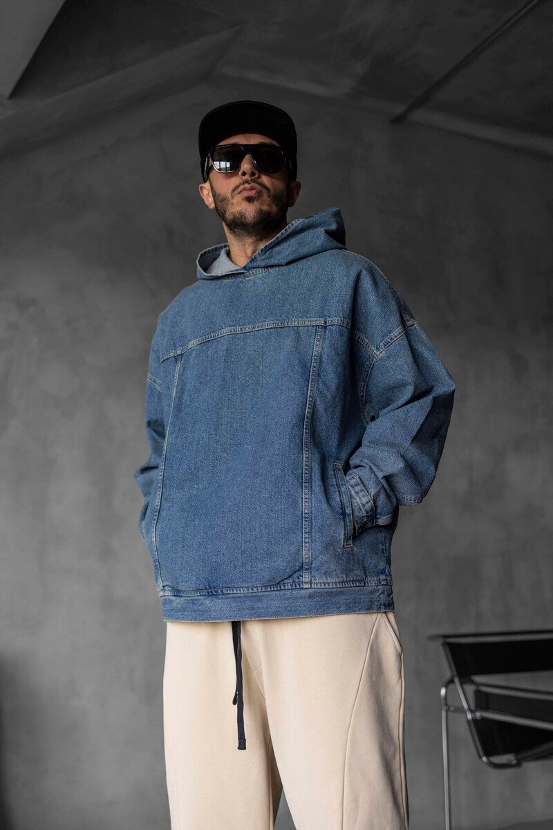 DENIM HOODIE BLUE 16620