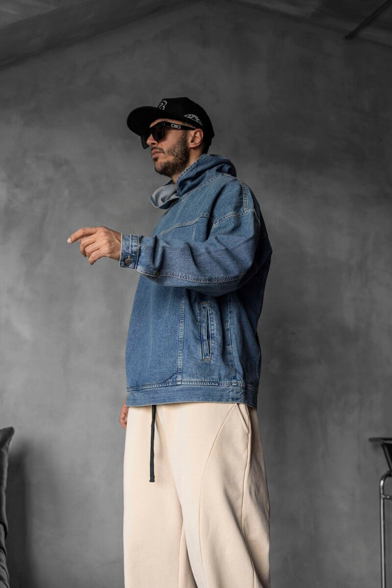 DENIM HOODIE BLUE 16620