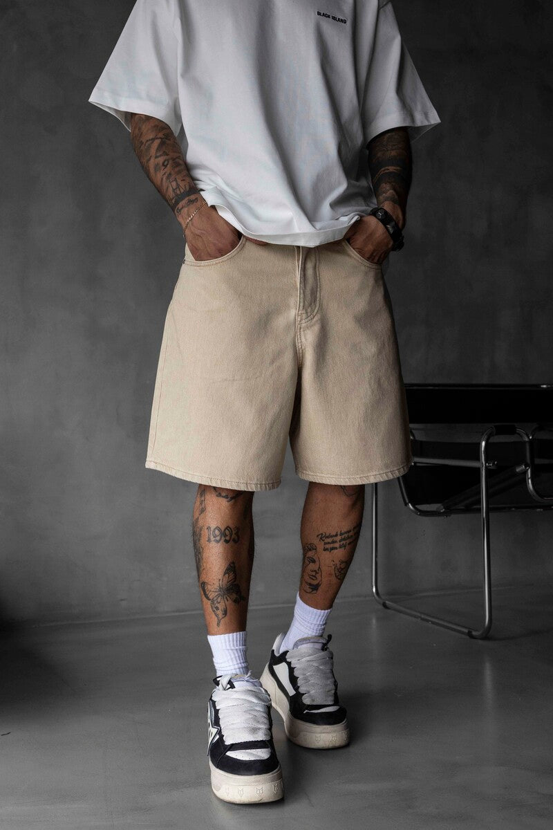 Denim Short Beige 17199