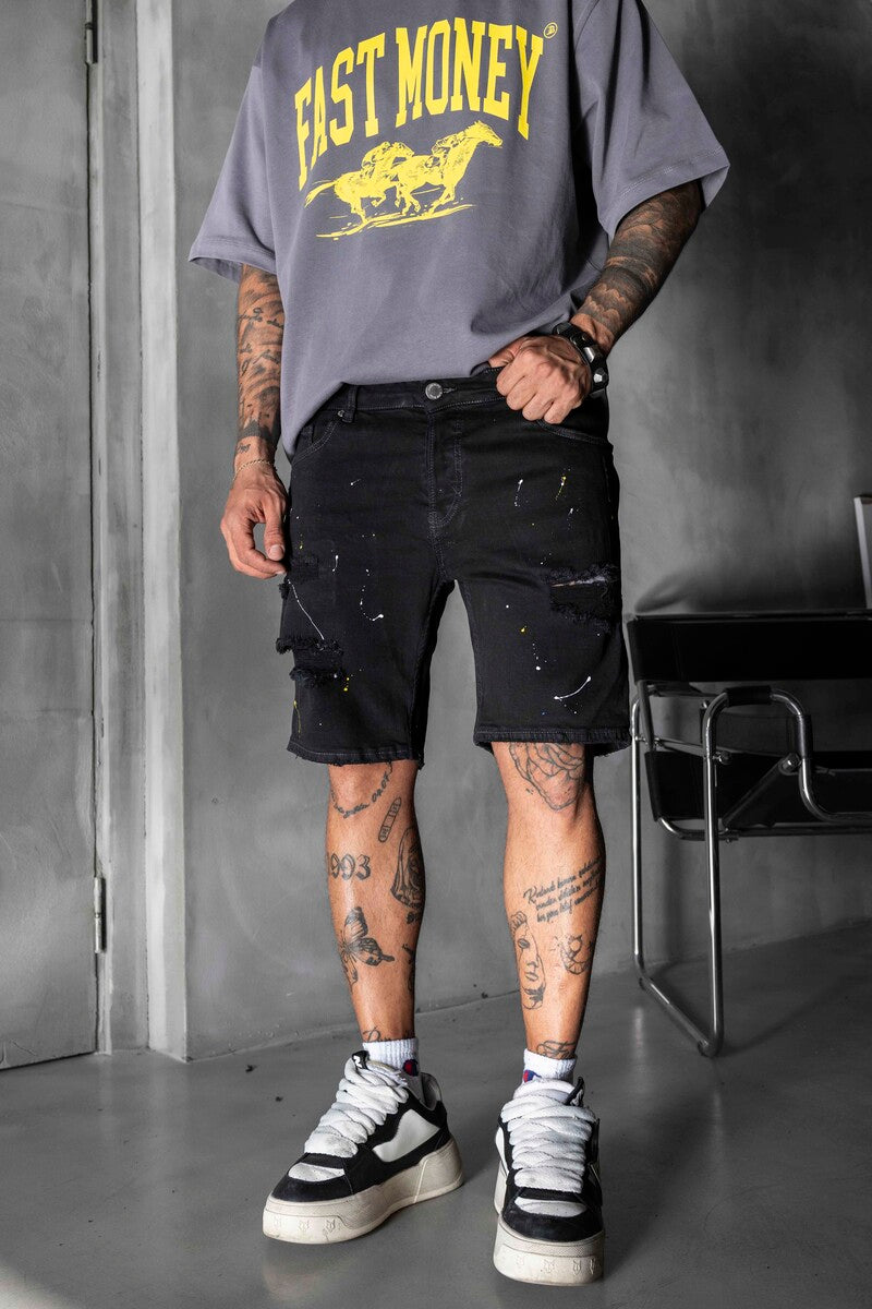 Denim Short Black 16273