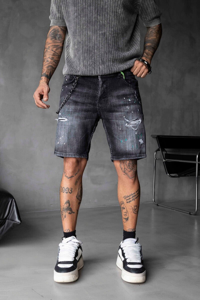 DENIM SHORT BLACK 16308