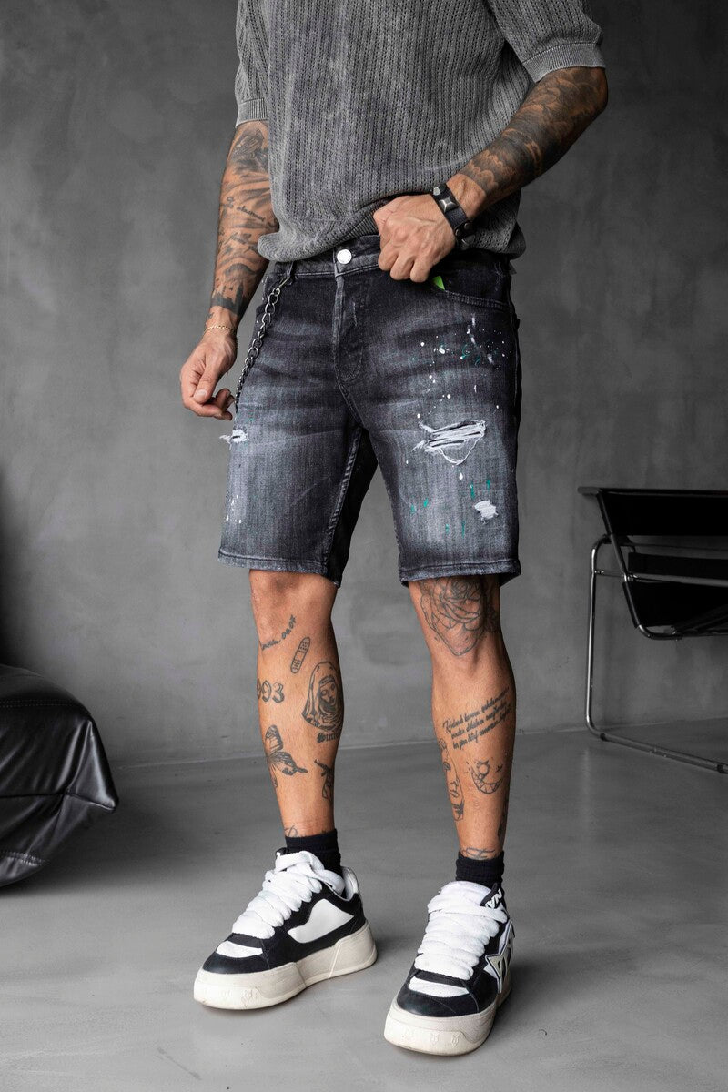 DENIM SHORT BLACK 16308