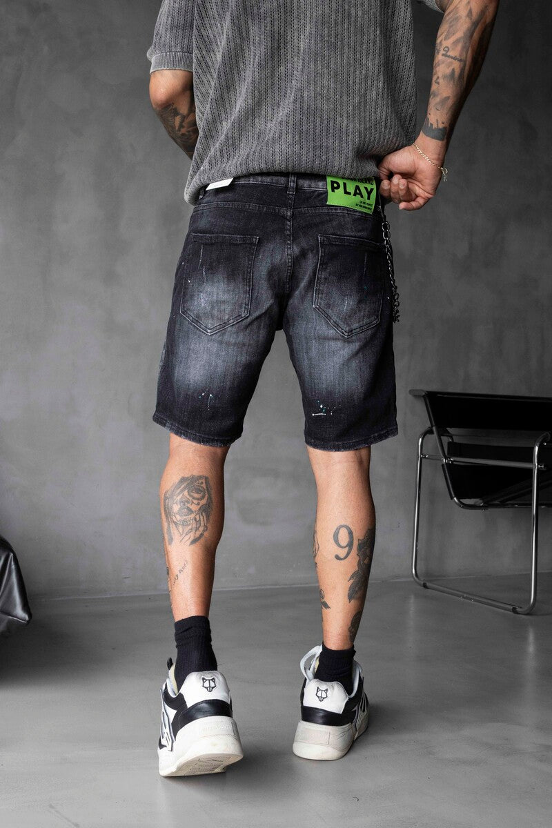 DENIM SHORT BLACK 16308