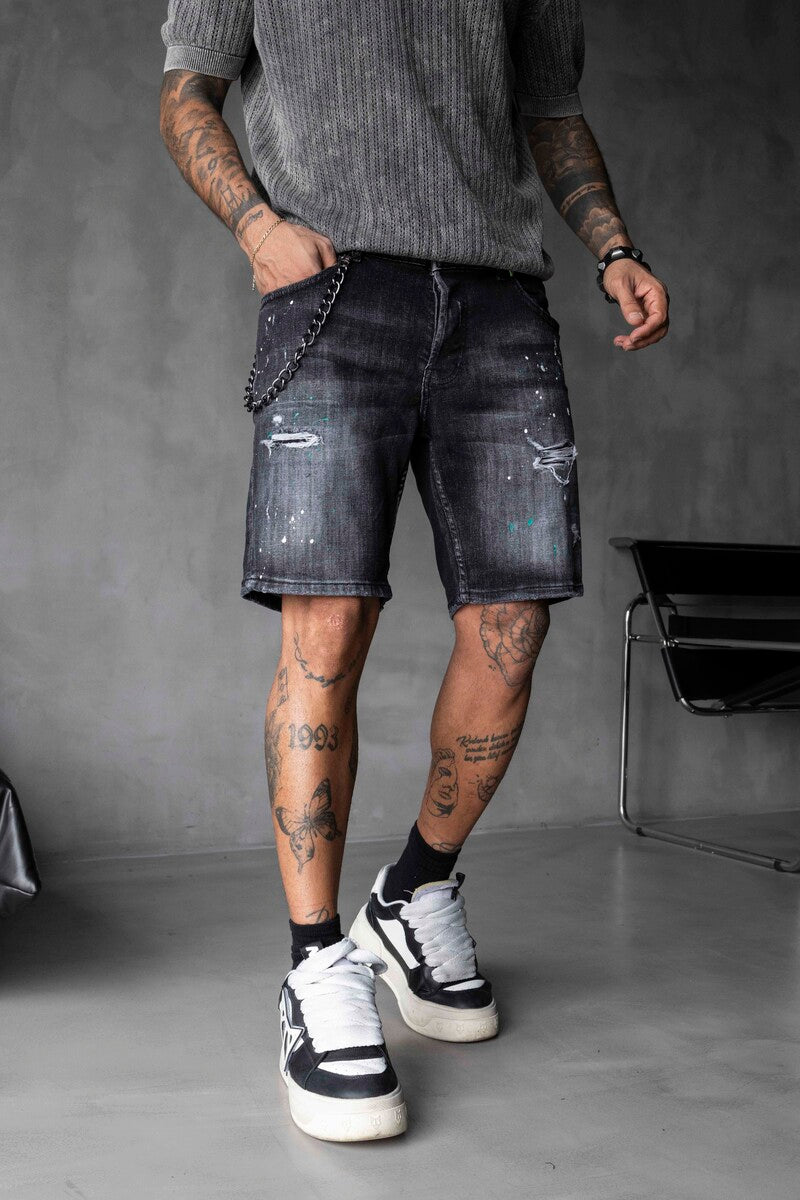 DENIM SHORT BLACK 16308