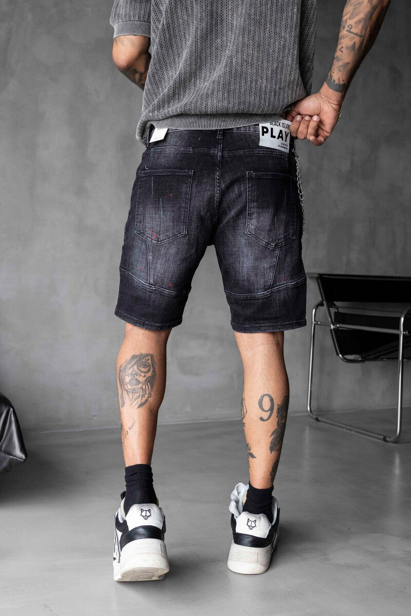DENIM SHORT BLACK 16322