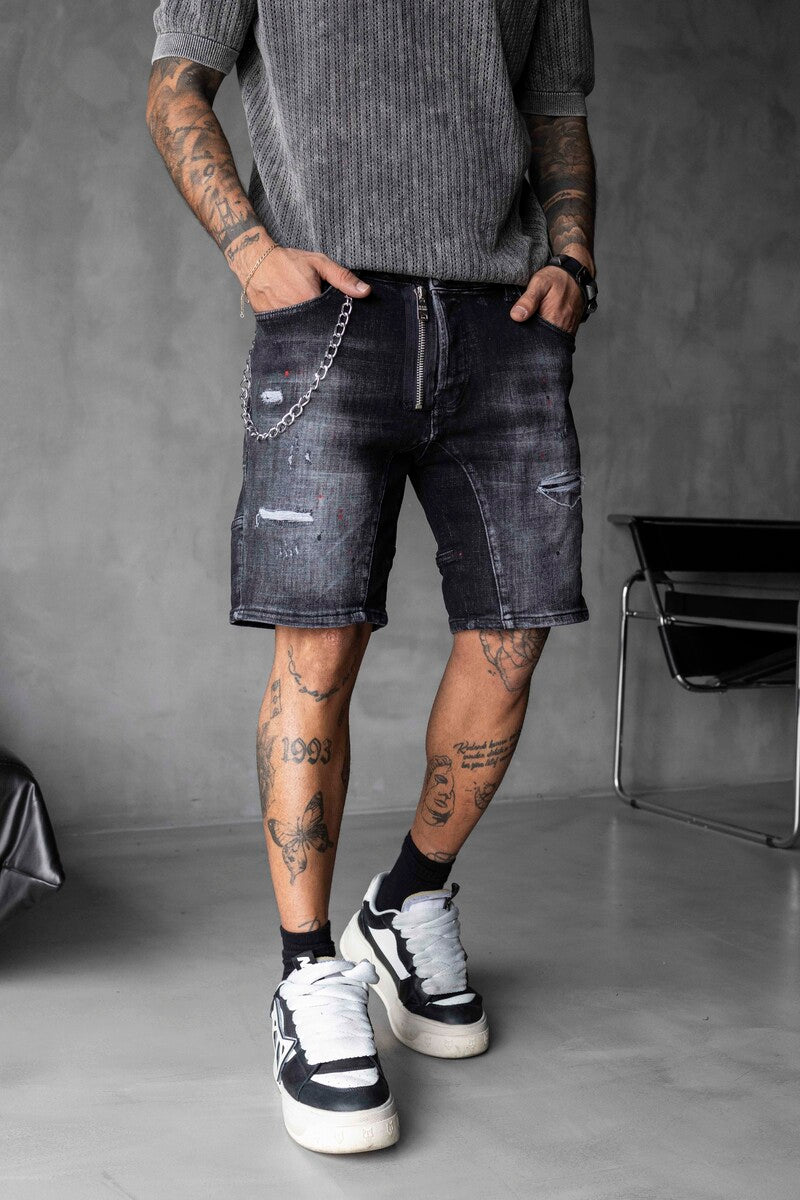 DENIM SHORT BLACK 16322