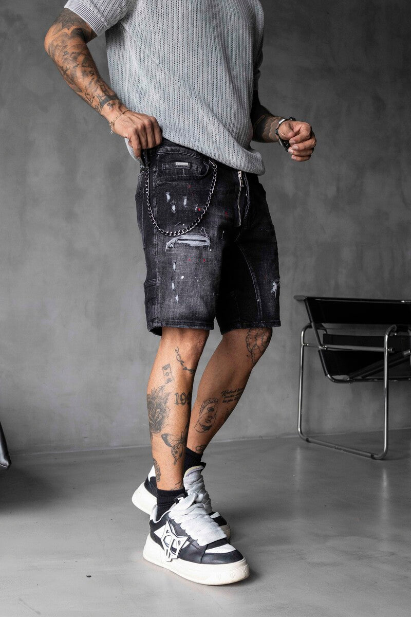 DENIM SHORT BLACK 16323