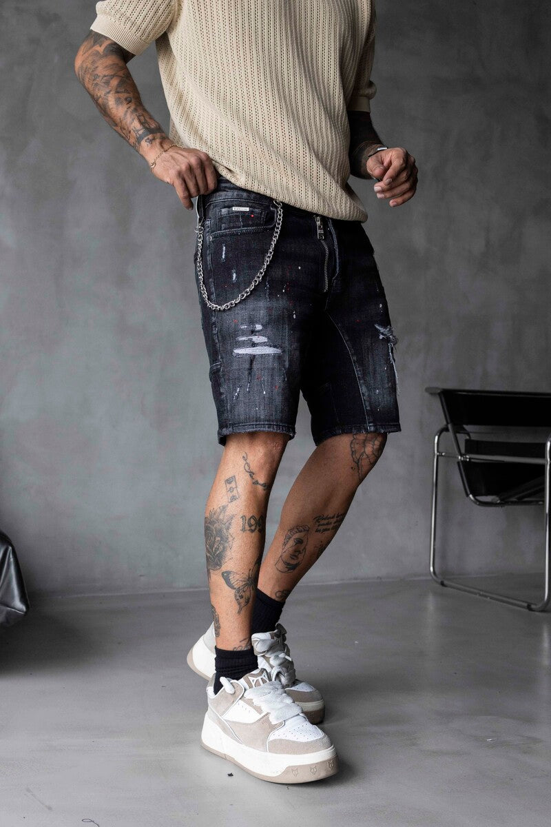 DENIM SHORT BLACK 16328