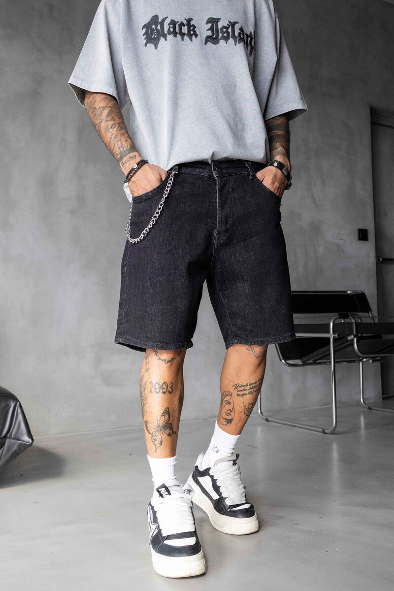 Denim Short Black 16765