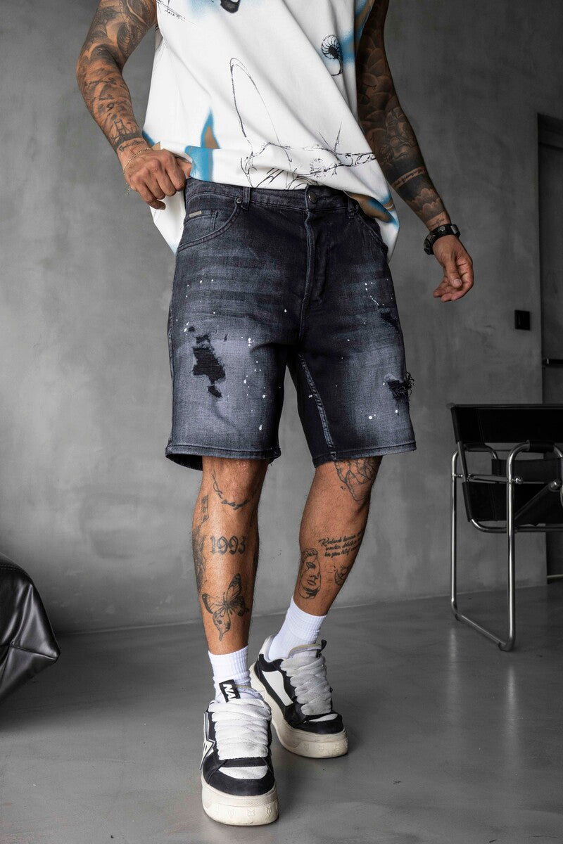 Denim Short Black 17203