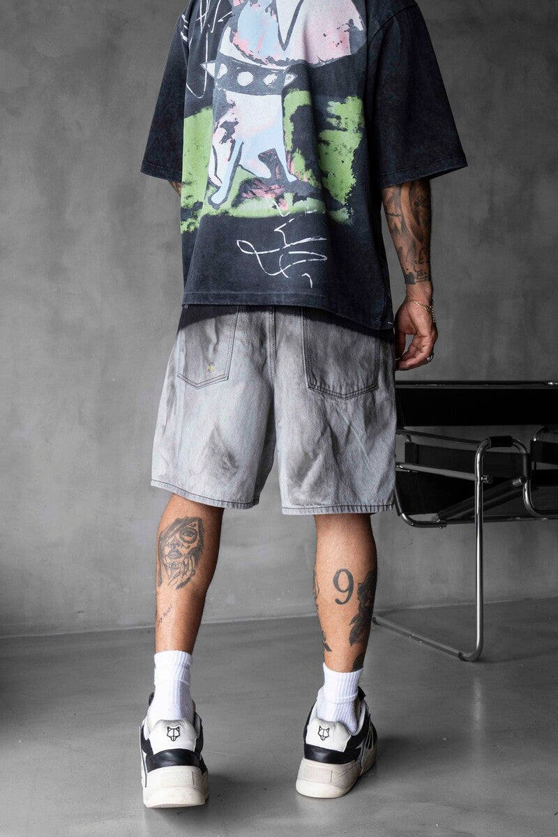 Denim Short Gray 17135