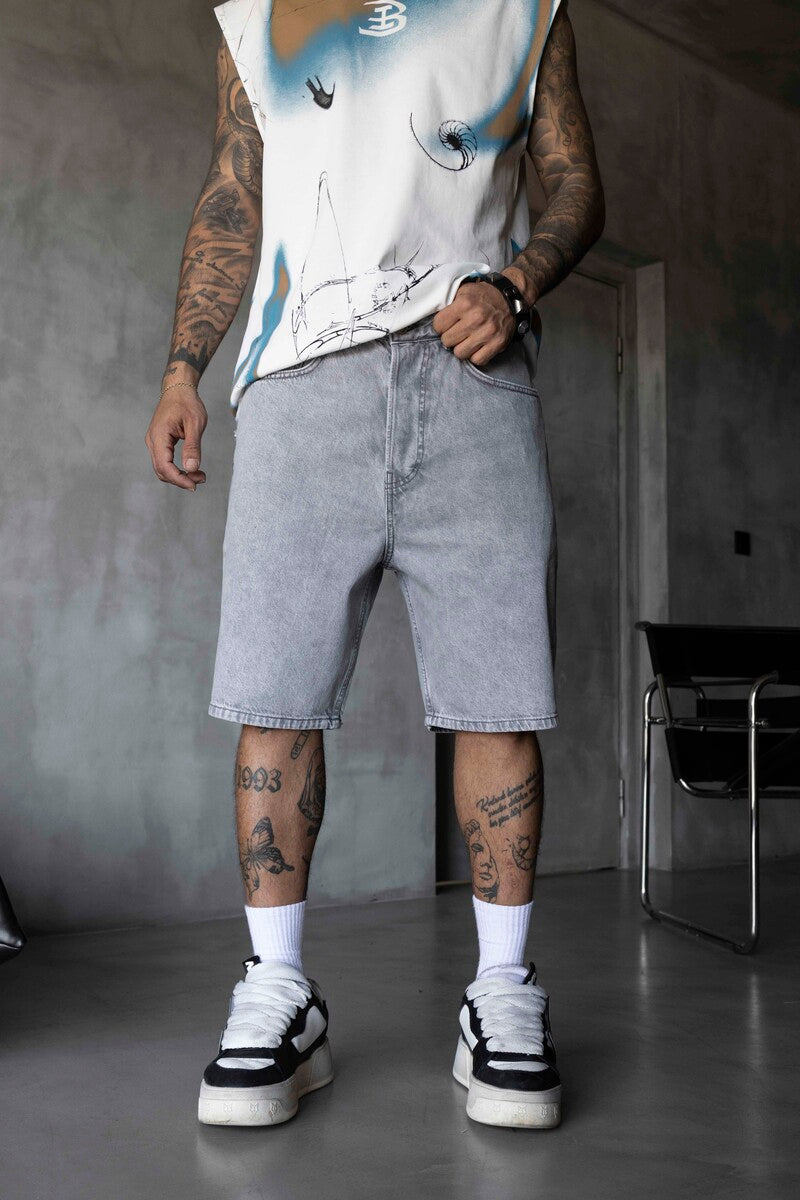 Denim Short Gray 17218