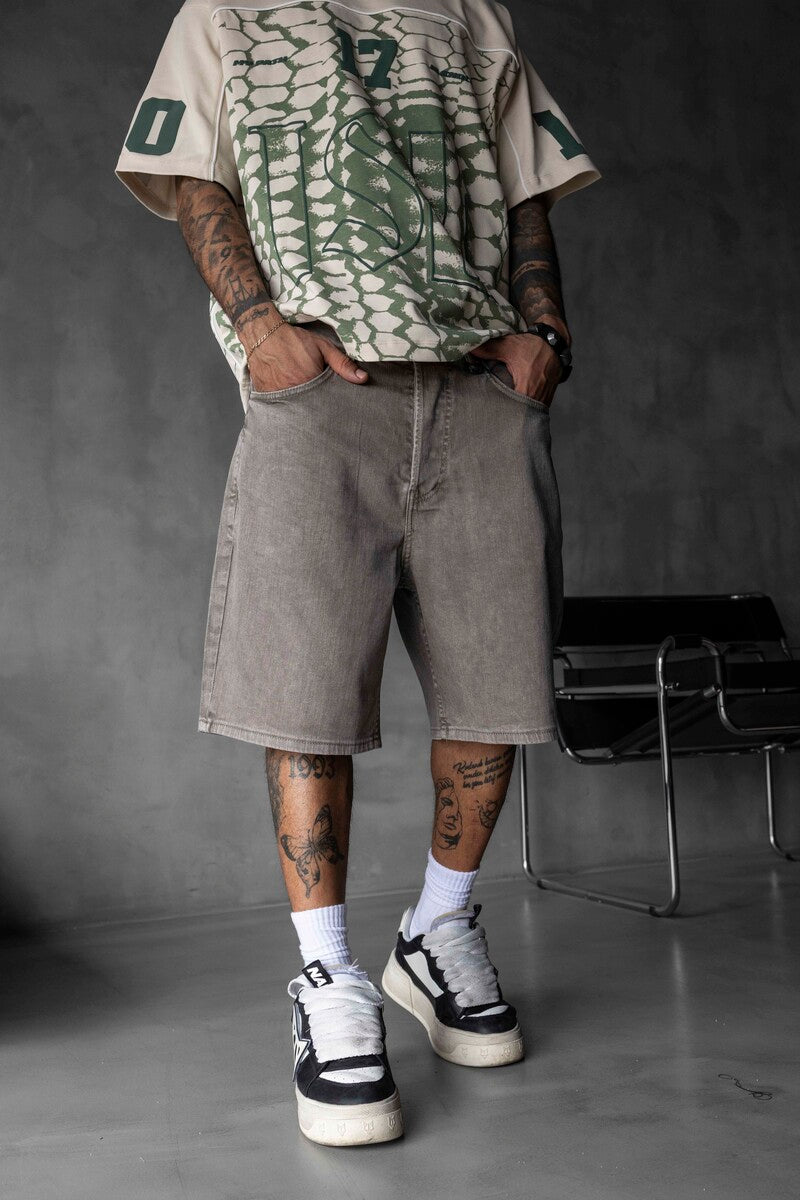 Denim Short Haki 17161