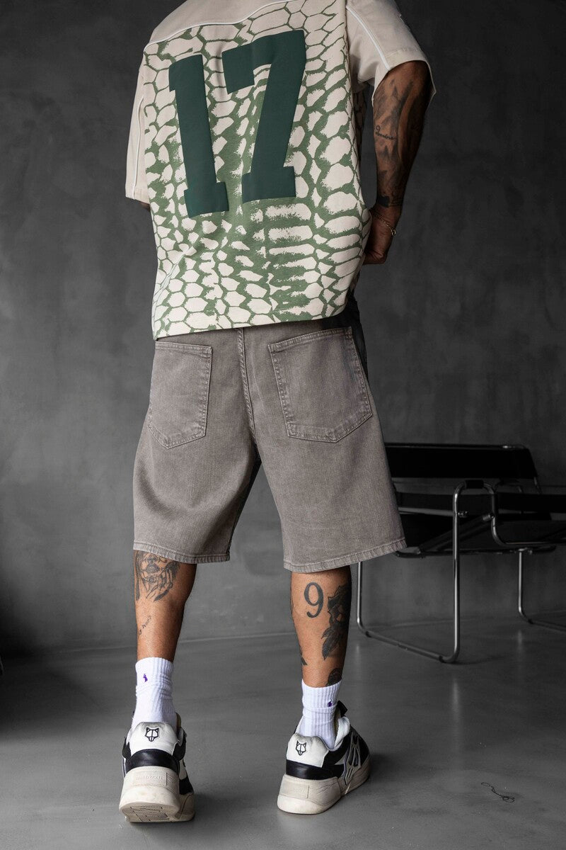 Denim Short Haki 17161