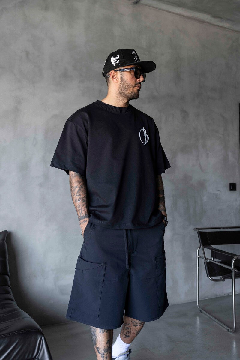 Embroidered T-shirt Black 1900