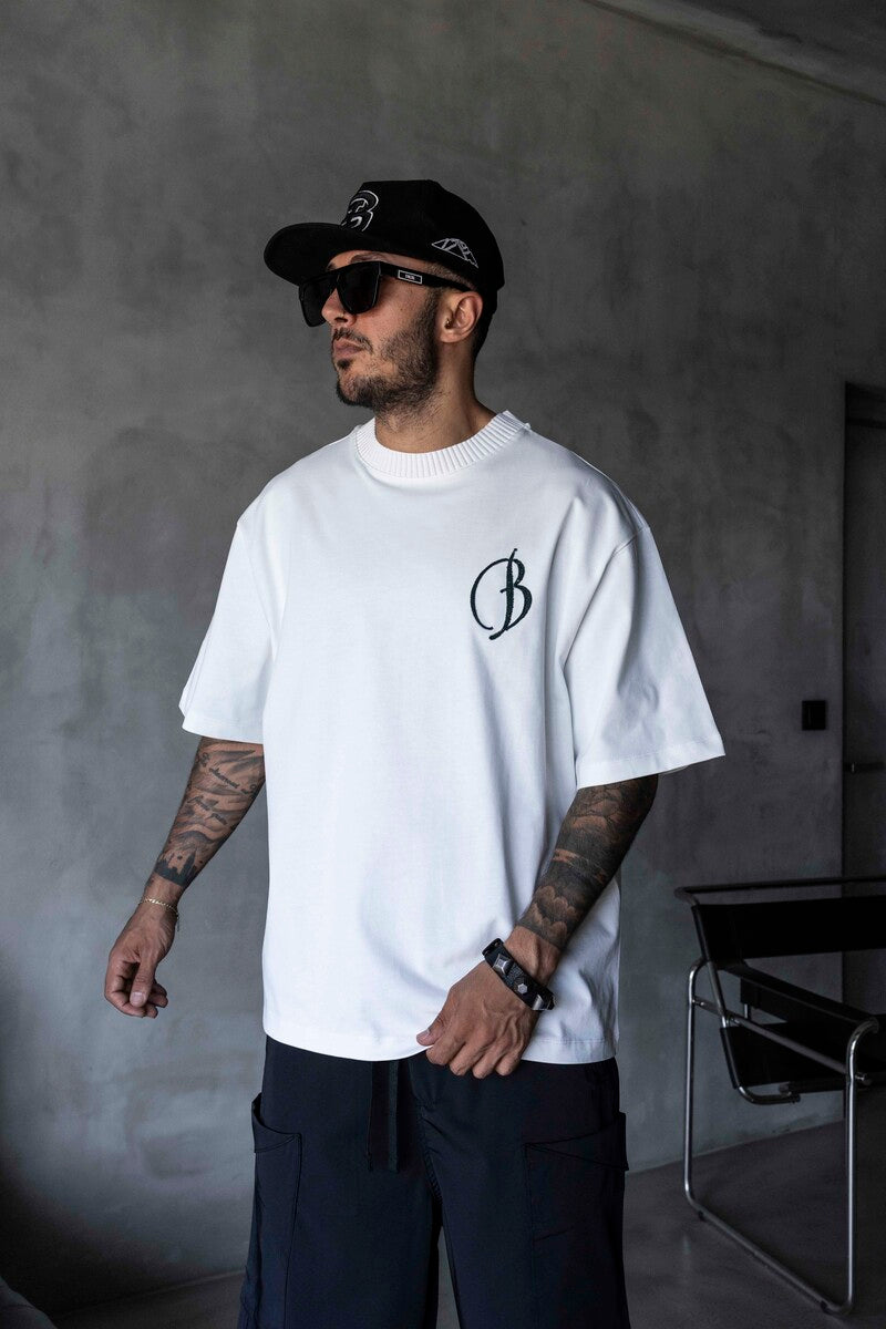 Embroidered T-shirt White 1900