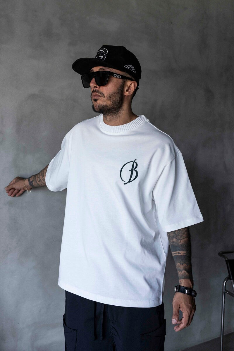 Embroidered T-shirt White 1900