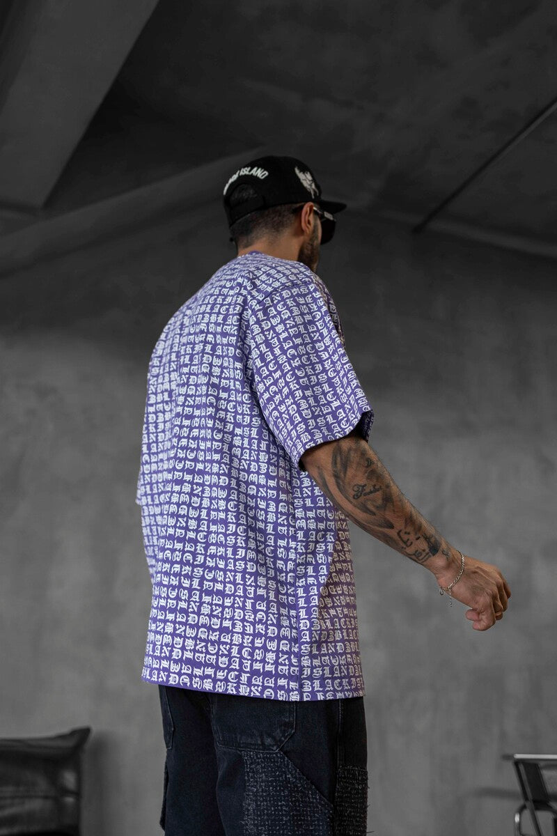 Full Print Statement Purple T-shirt 1841