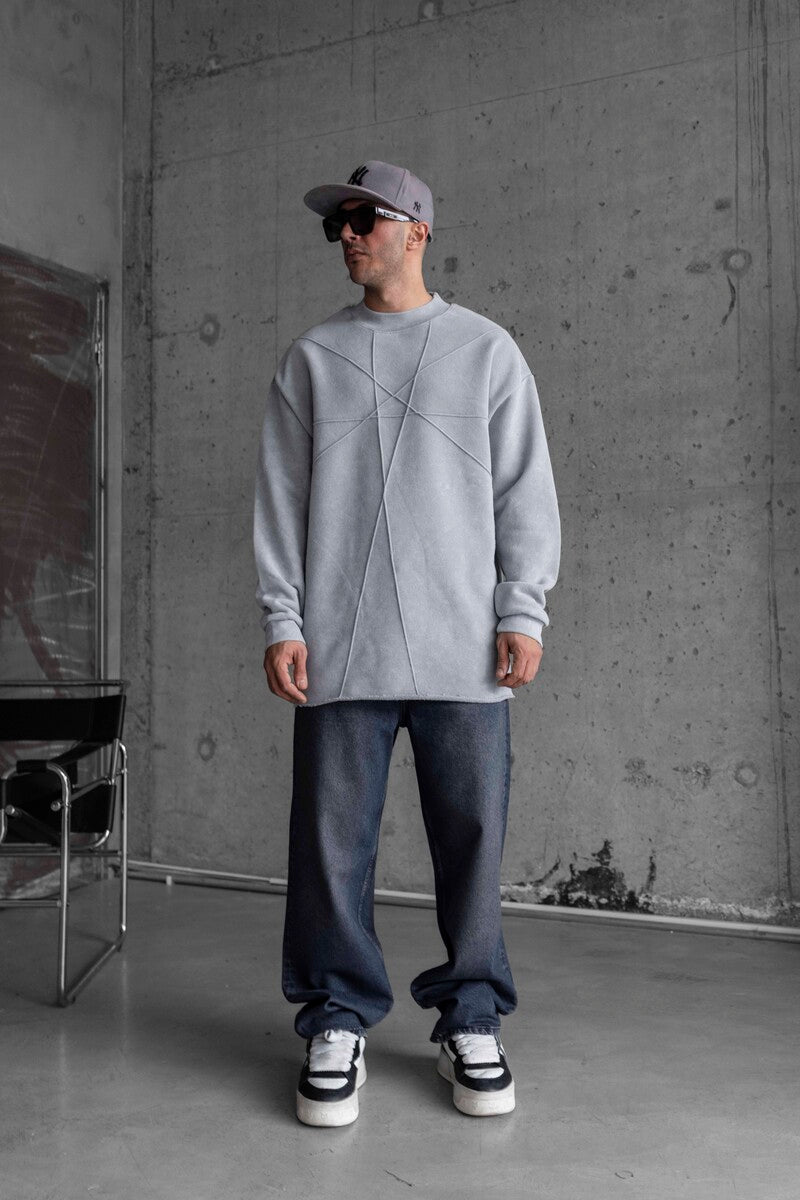 Men’s Oversized Gray Sweatshirt 1645