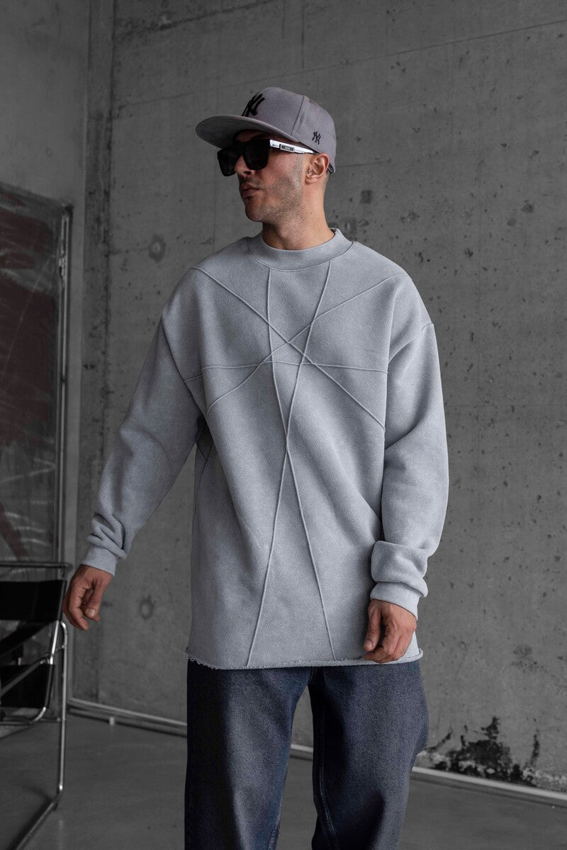 Men’s Oversized Gray Sweatshirt 1645