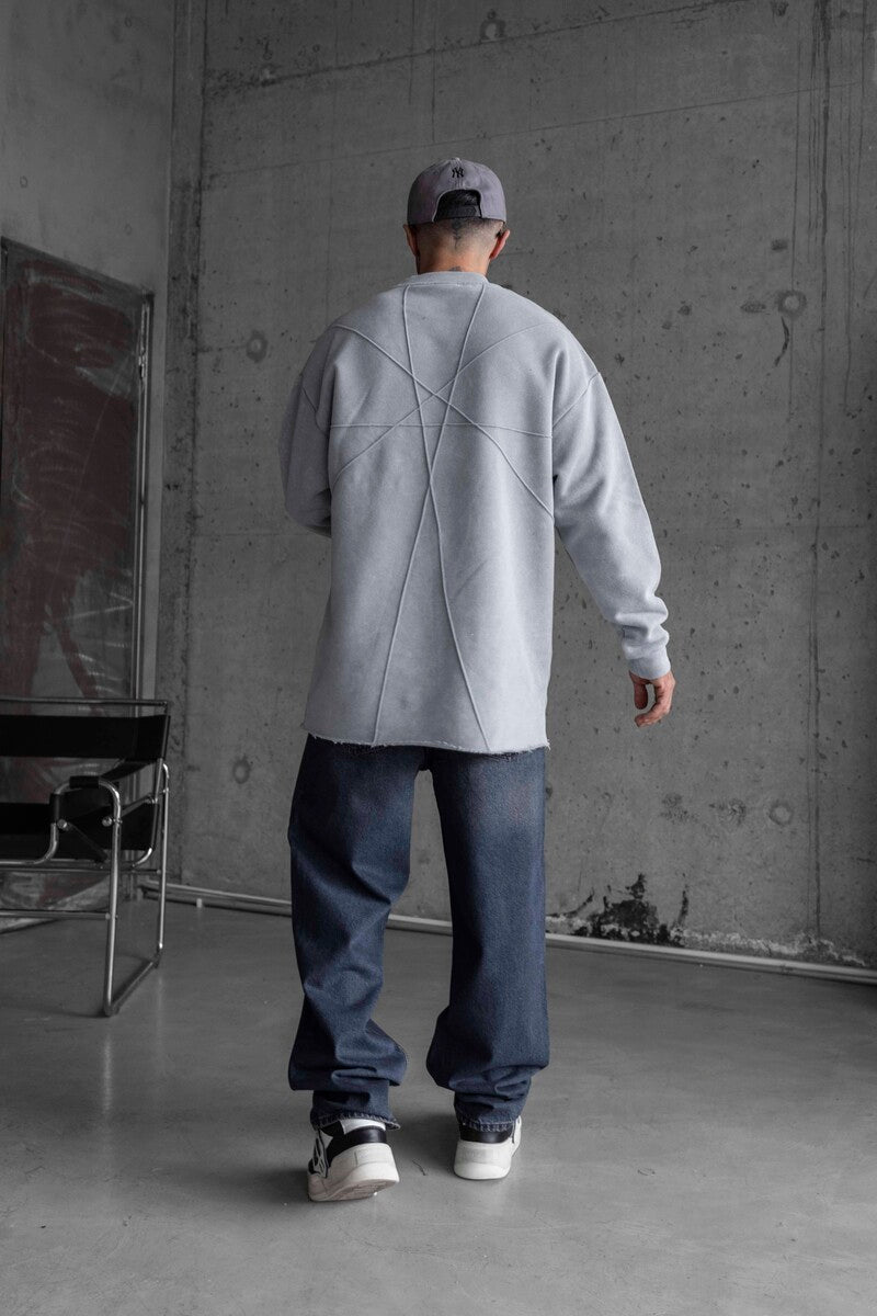 Men’s Oversized Gray Sweatshirt 1645