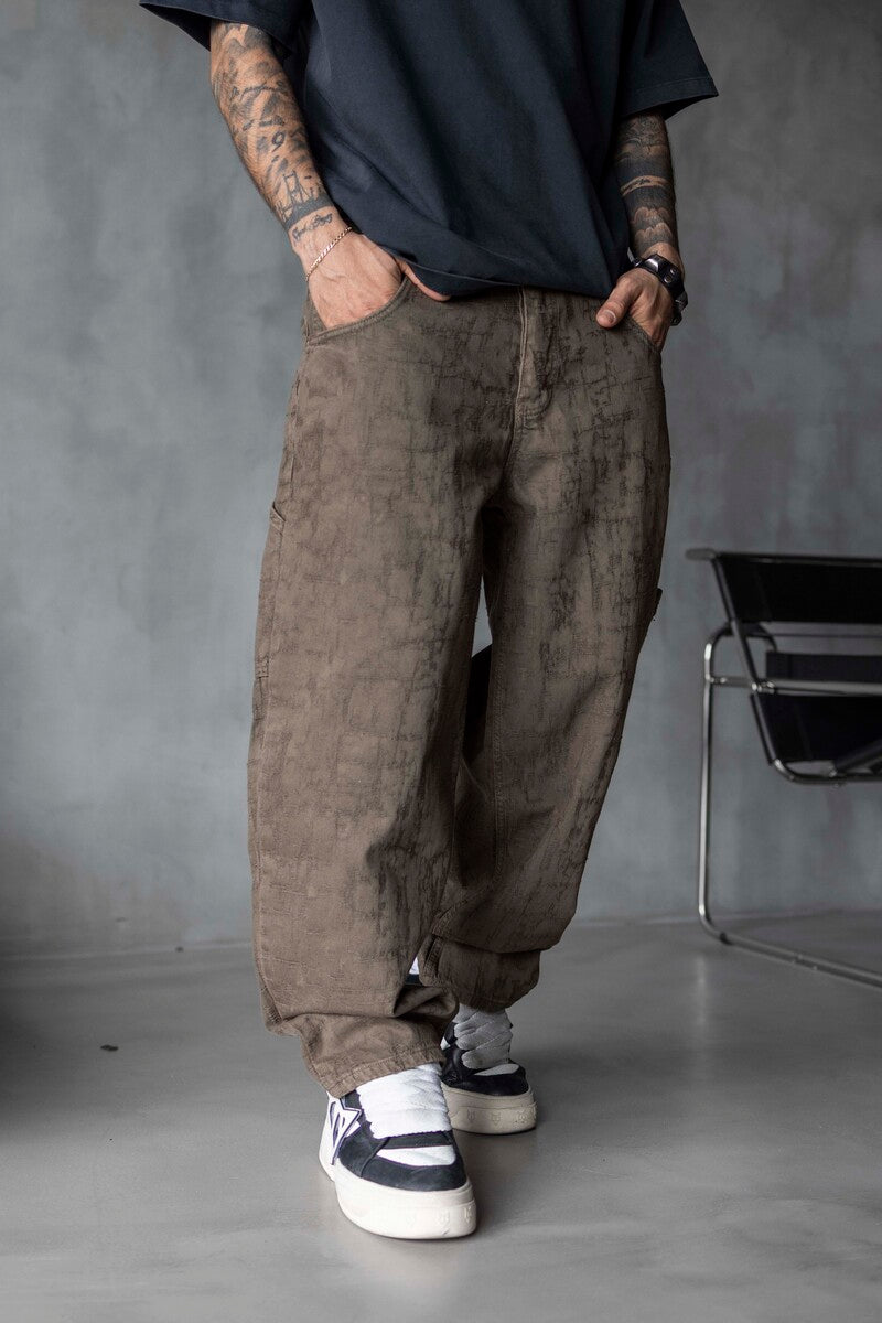 Green Baggie Denim Jeans 17038