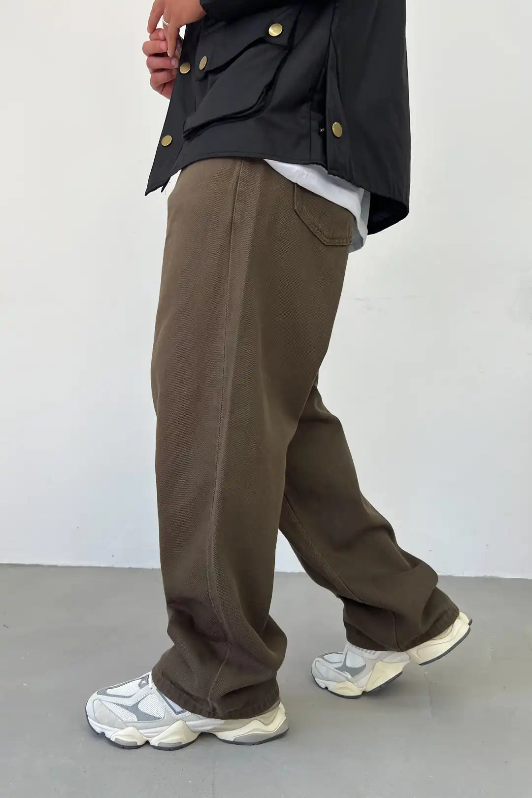 Textured Canvas Wide Pants – Effortless Utility Comfort