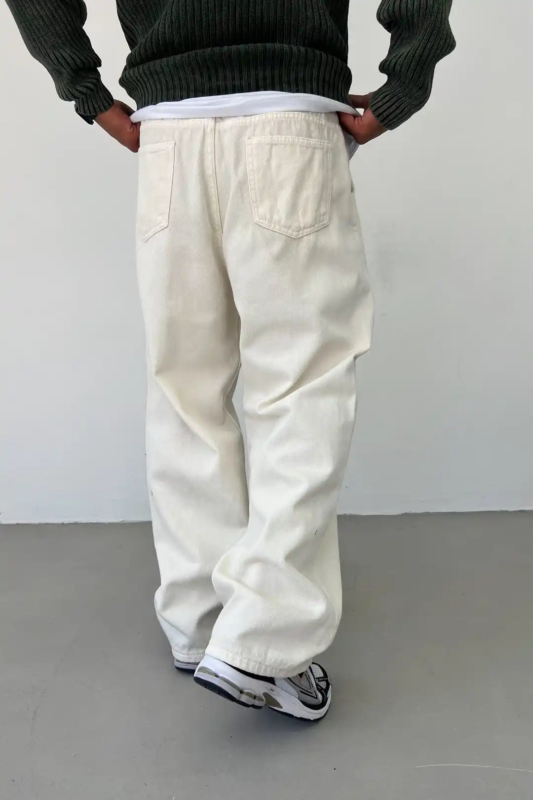 Textured Canvas Wide Pants – Effortless Utility Comfort