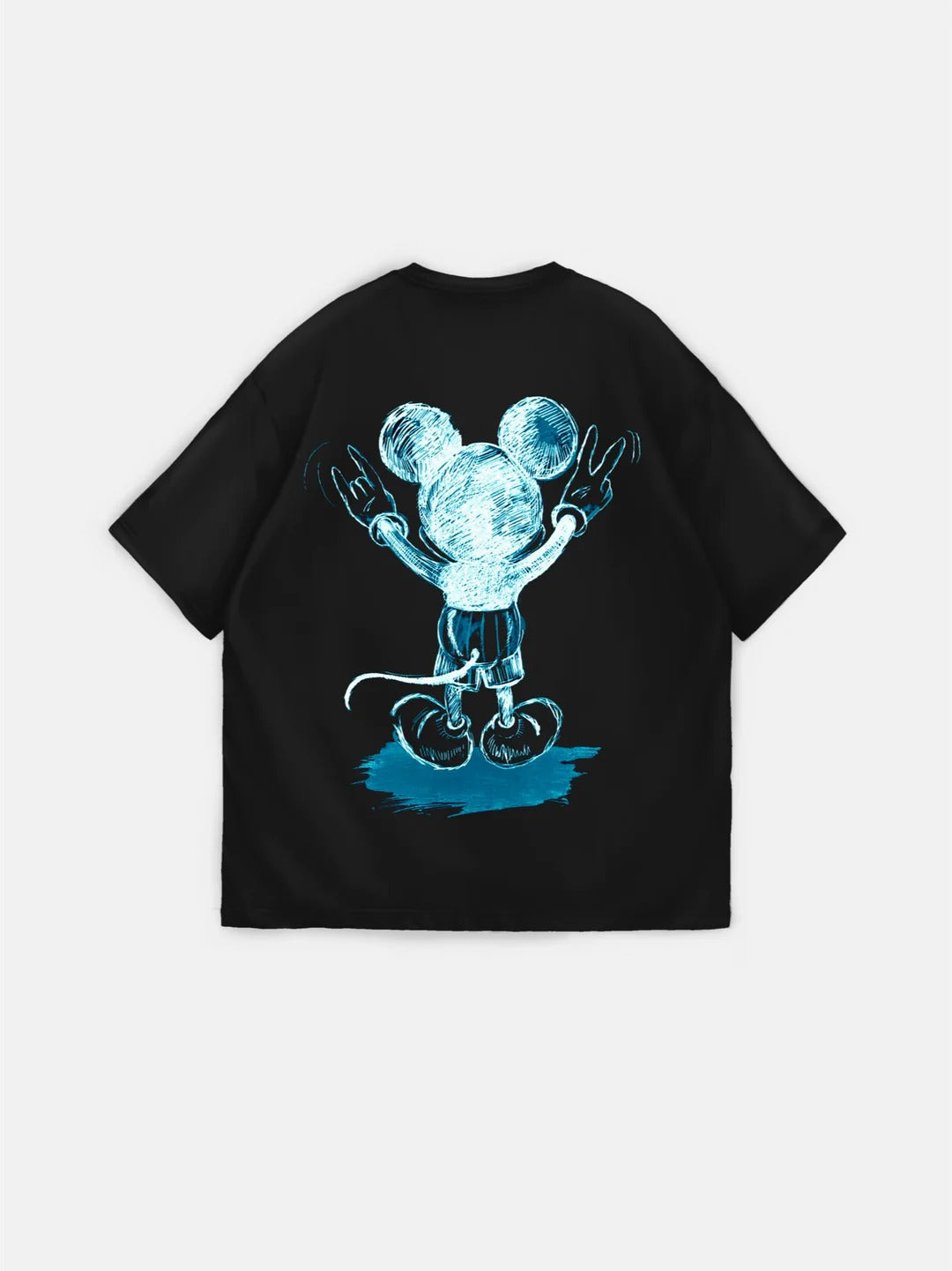 Oversize Mouse T-shirt - Black and Blue