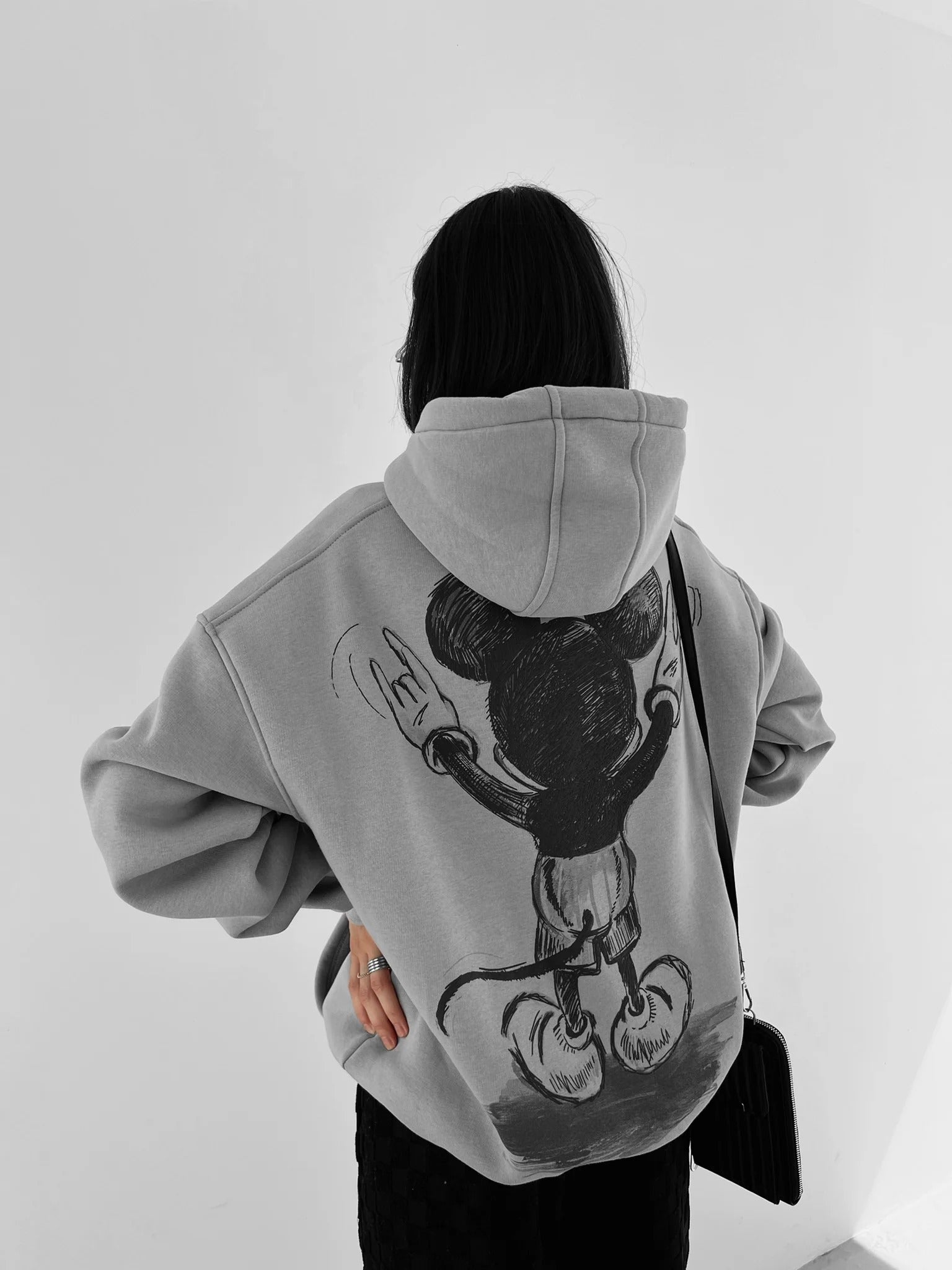Oversize Mouse Hoodie - Grey