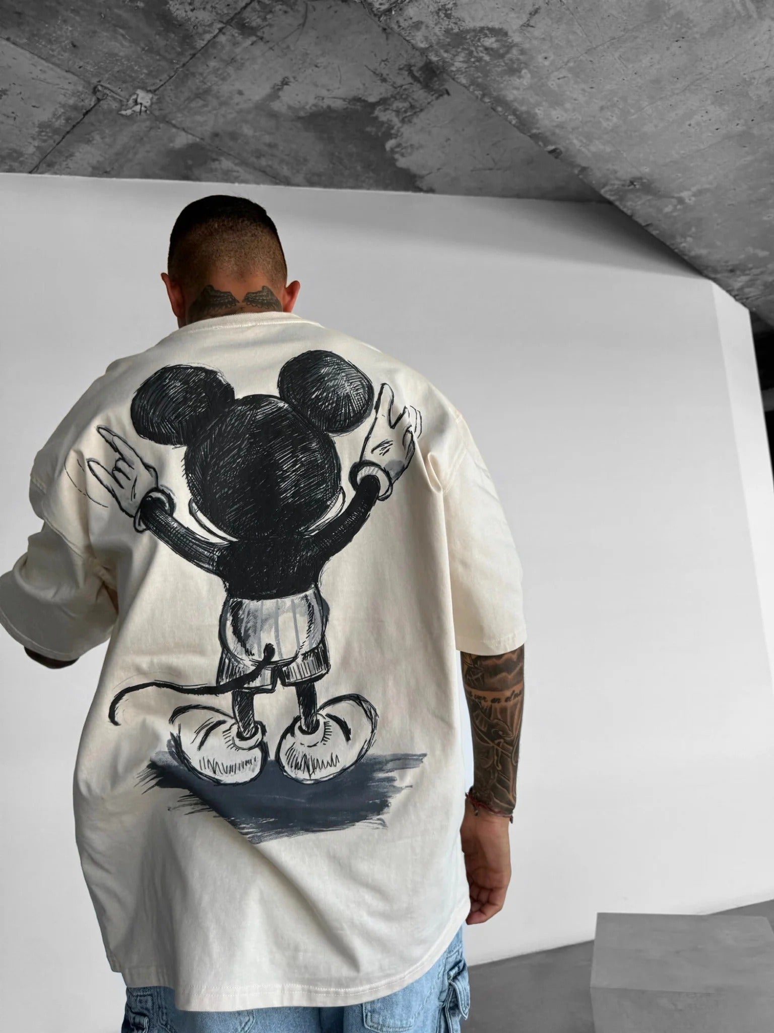 Oversize Mouse T-shirt - Beige