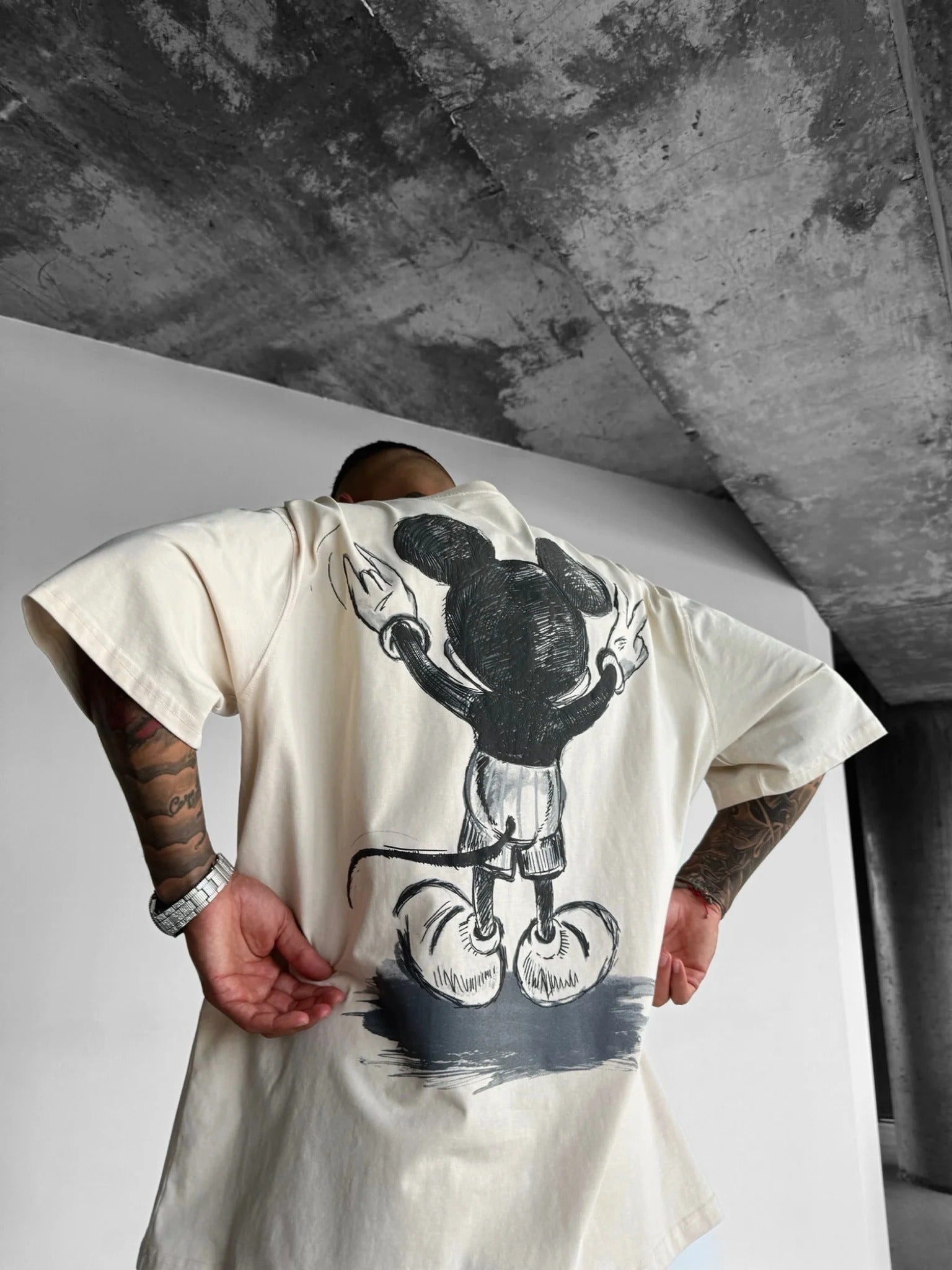 Oversize Mouse T-shirt - Beige