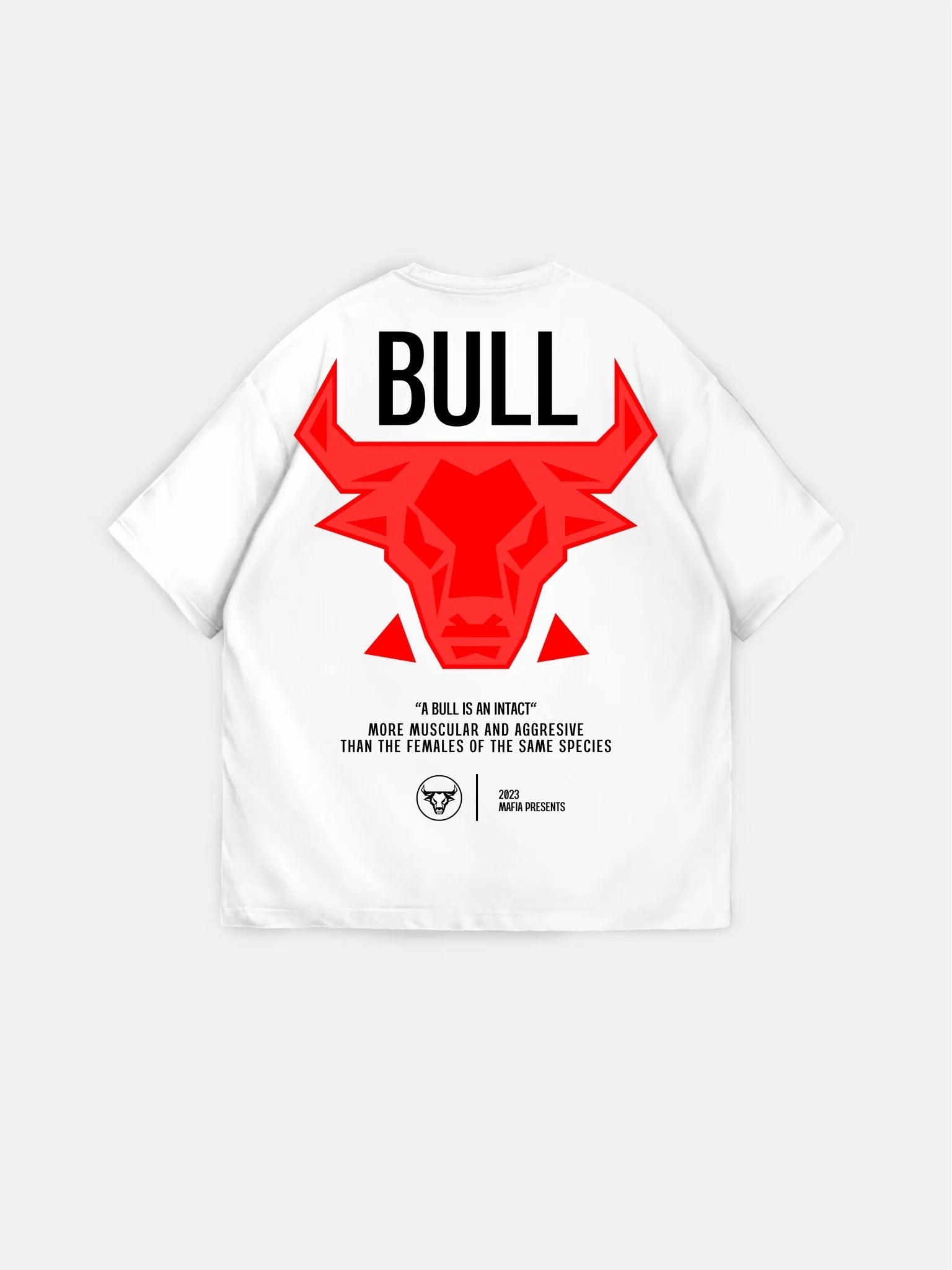 Oversize Bull T-shirt - White and Red
