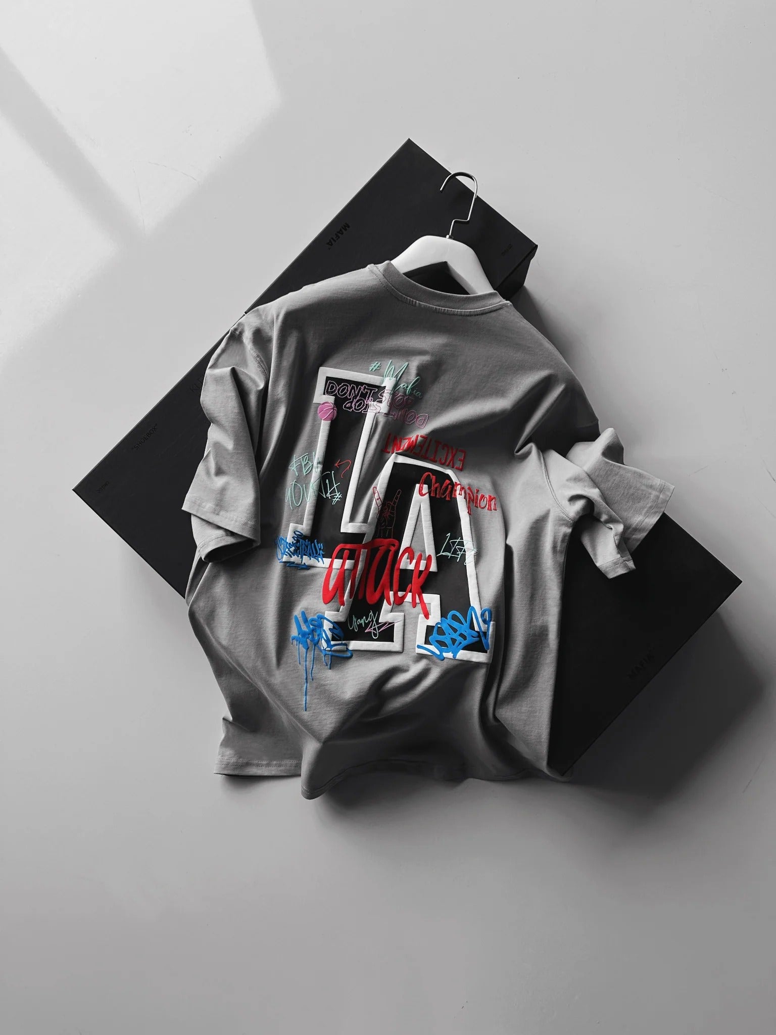 Oversize L.A T-shirt - Grey