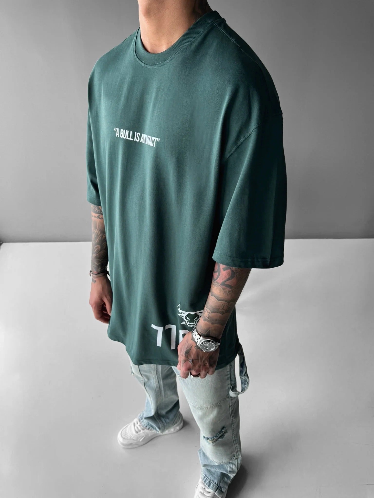 Oversize Bull T-shirt - Petrol