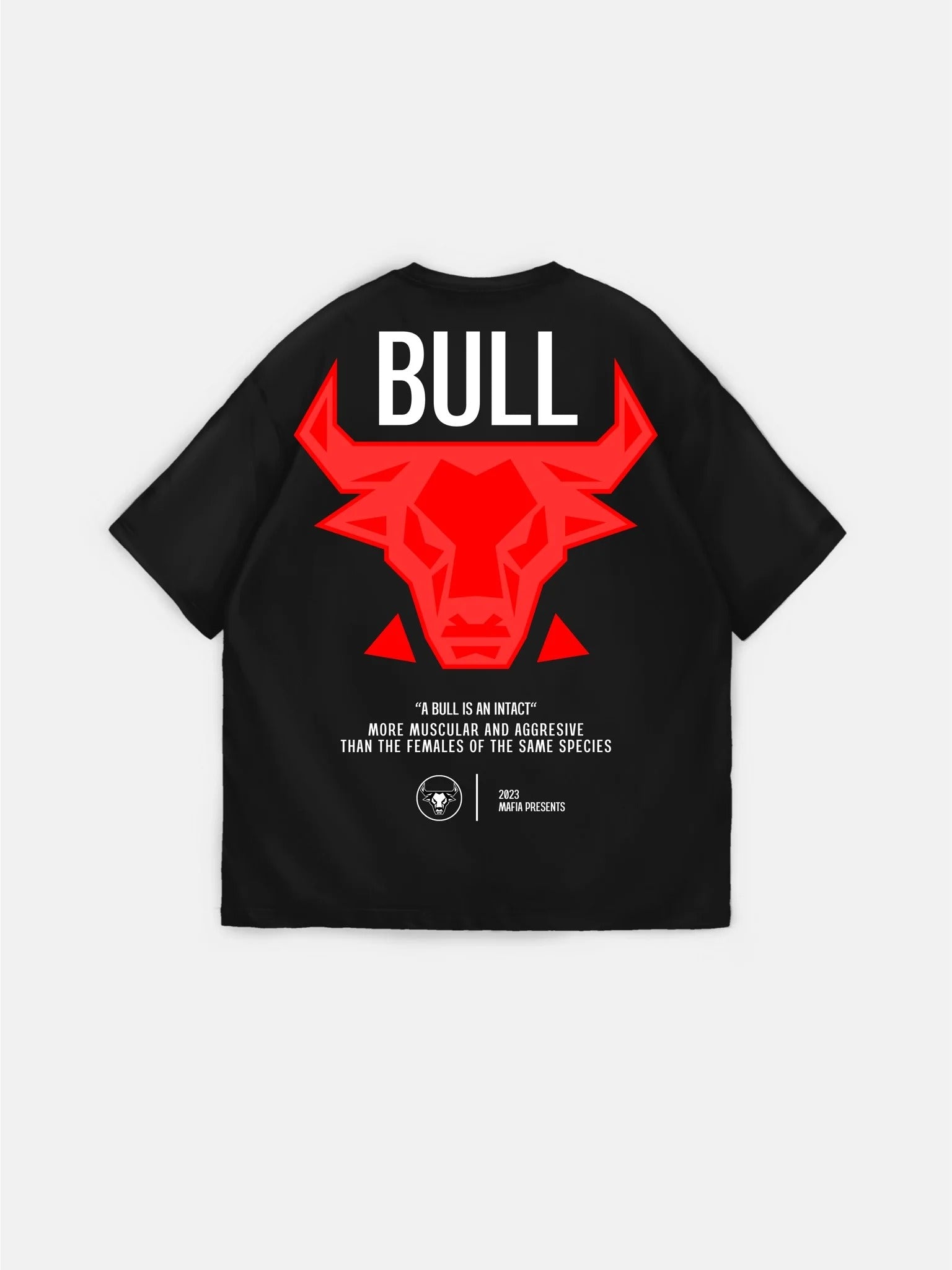 Oversize Bull T-shirt - Black and Red