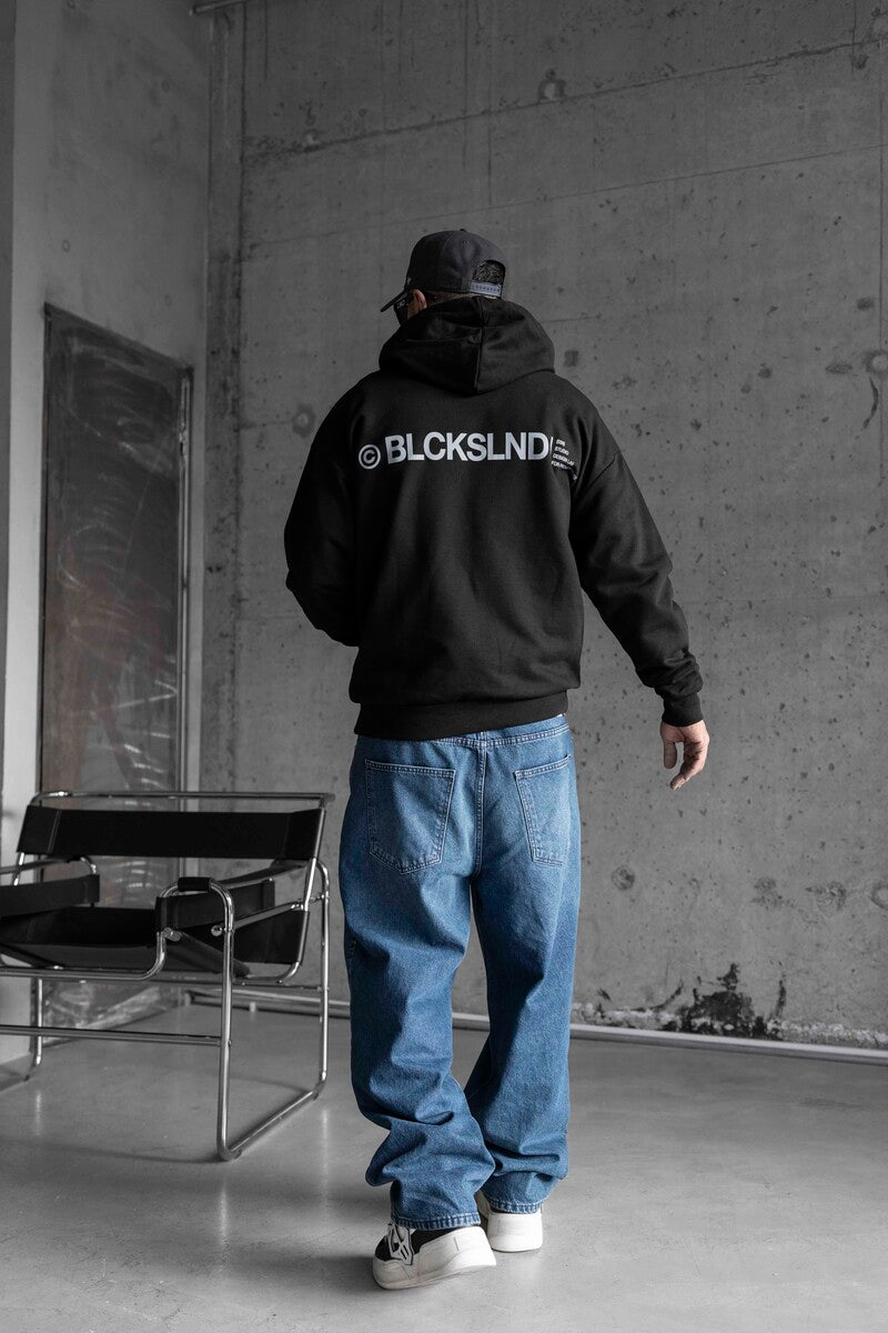 Isl Printed Black Hoodie 1521